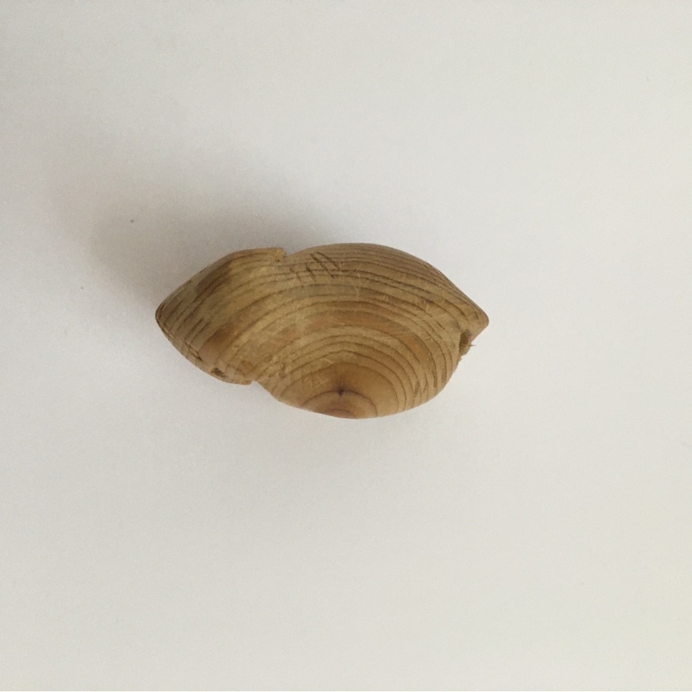 Small Hand Carved Cedar Elephant - Picture 4 of 4
